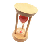Oblique Wood Round Hourglass Sandglass SandTimer Clock 20 Minutes Red - Aladdin Shoppers