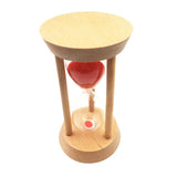 Oblique Wood Round Hourglass Sandglass SandTimer Clock 20 Minutes Red - Aladdin Shoppers