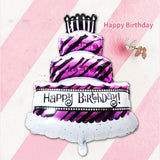 Pack of 10 Novelty Mini Happy Birthday Cake Foil Balloon Kids Adult Birthday Party Decoration - Aladdin Shoppers
