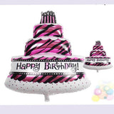 Pack of 10 Novelty Mini Happy Birthday Cake Foil Balloon Kids Adult Birthday Party Decoration - Aladdin Shoppers