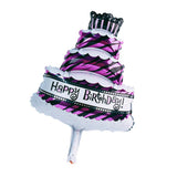 Pack of 10 Novelty Mini Happy Birthday Cake Foil Balloon Kids Adult Birthday Party Decoration - Aladdin Shoppers
