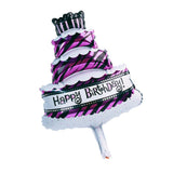 Pack of 10 Novelty Mini Happy Birthday Cake Foil Balloon Kids Adult Birthday Party Decoration - Aladdin Shoppers