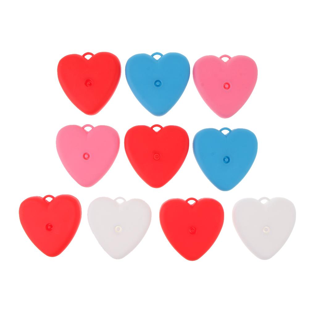 Pieces of 10 Colorful Heart Shape Balloon Weight - Aladdin Shoppers
