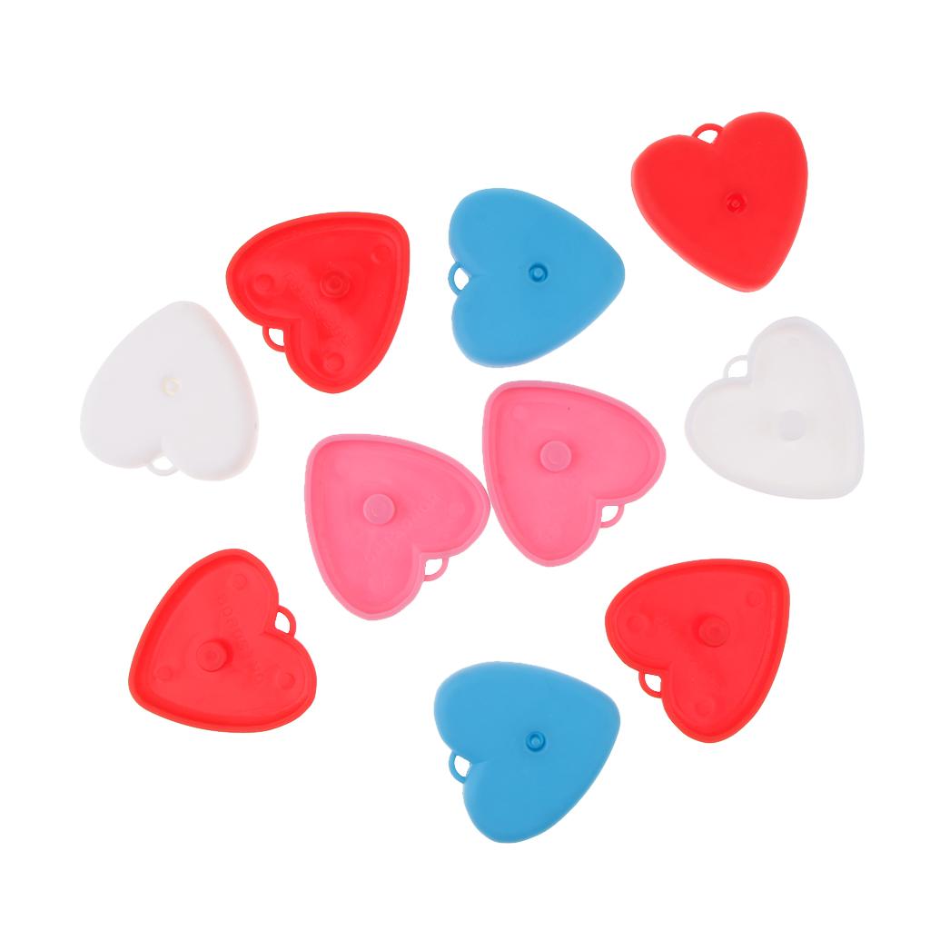 Pieces of 10 Colorful Heart Shape Balloon Weight - Aladdin Shoppers