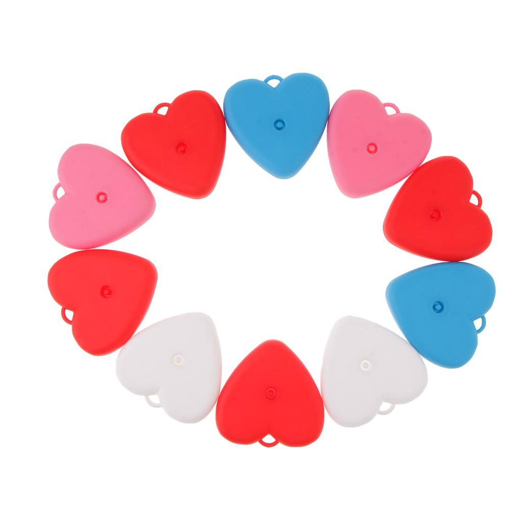 Pieces of 10 Colorful Heart Shape Balloon Weight - Aladdin Shoppers