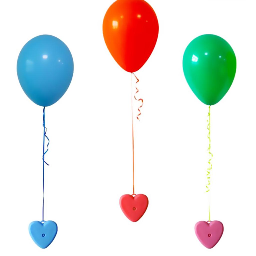 Pieces of 10 Colorful Heart Shape Balloon Weight - Aladdin Shoppers