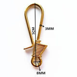 Poratble Small Brass Clip Hook Wallet Backpack Belt Keychain DIY Accessories - Lightweight & Durable - Aladdin Shoppers