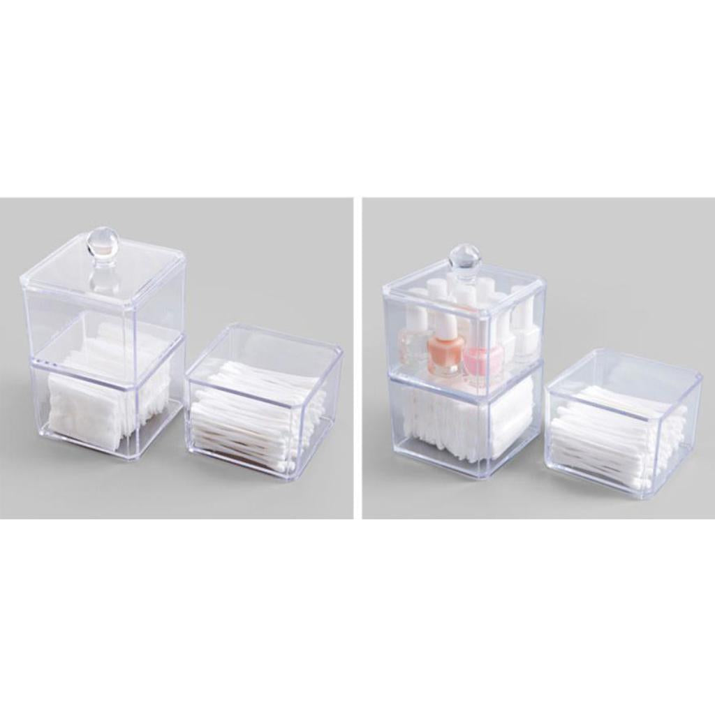 Premium Quality Multi-purse 3 Layers Clear Acrylic Storage Box Containers for Cosmetic Makeup Organizer Kitchen Food Coffee Storage Bathroom Container - Aladdin Shoppers
