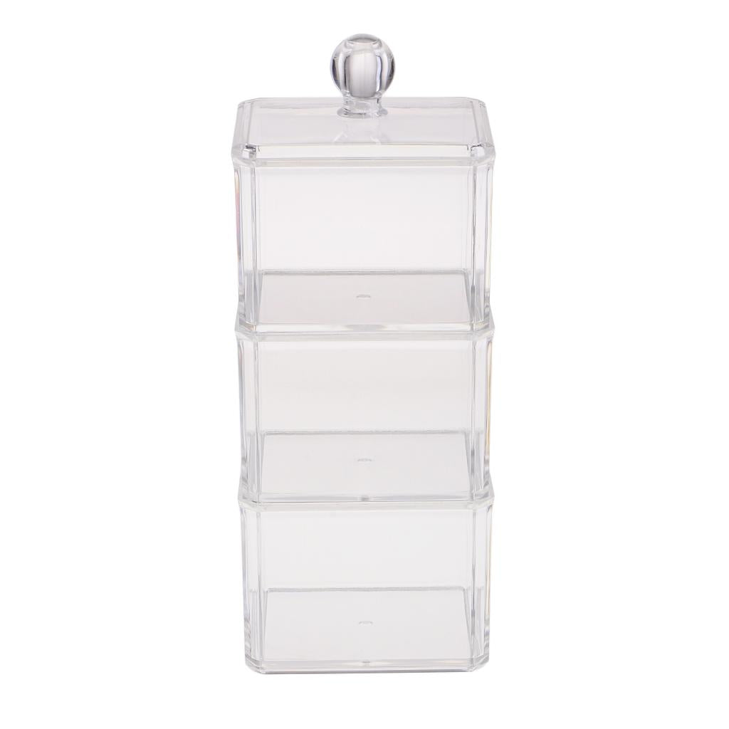 Premium Quality Multi-purse 3 Layers Clear Acrylic Storage Box Containers for Cosmetic Makeup Organizer Kitchen Food Coffee Storage Bathroom Container - Aladdin Shoppers