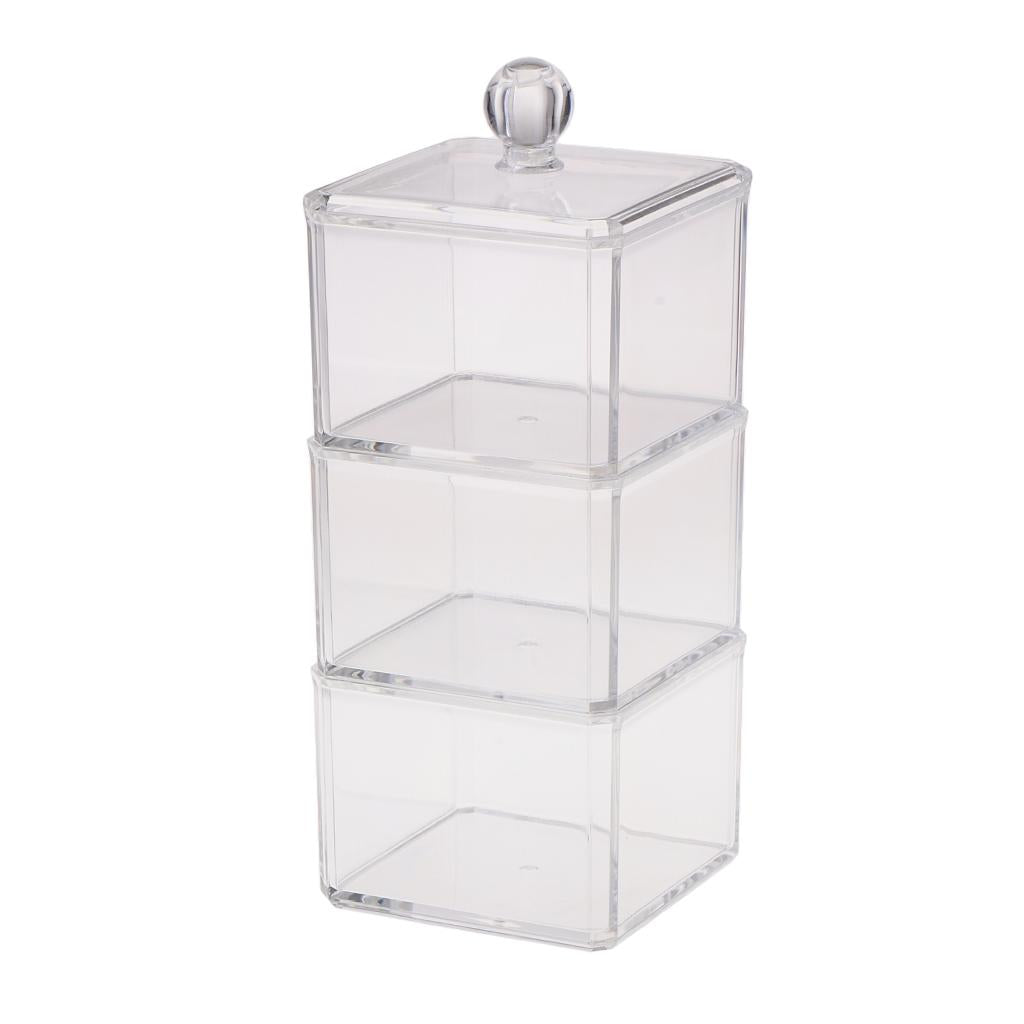Premium Quality Multi-purse 3 Layers Clear Acrylic Storage Box Containers for Cosmetic Makeup Organizer Kitchen Food Coffee Storage Bathroom Container - Aladdin Shoppers