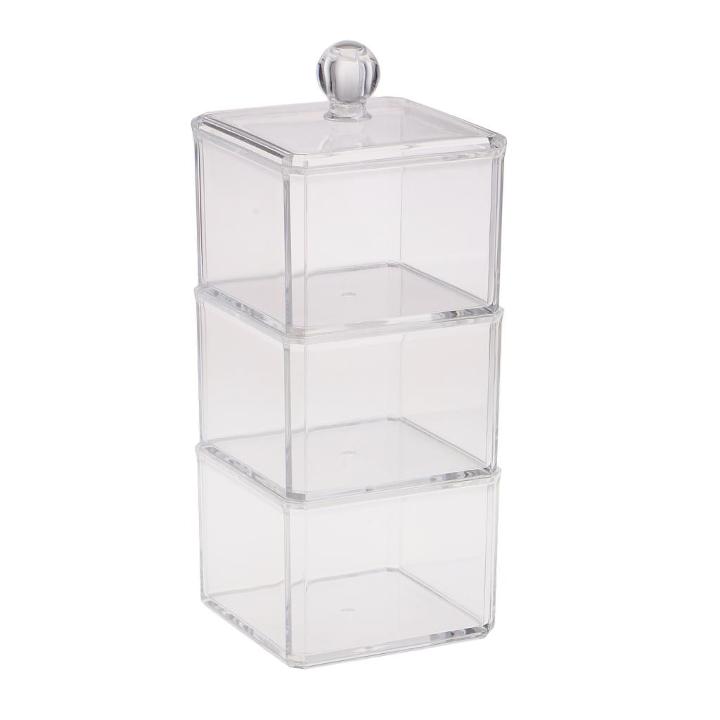 Premium Quality Multi-purse 3 Layers Clear Acrylic Storage Box Containers for Cosmetic Makeup Organizer Kitchen Food Coffee Storage Bathroom Container - Aladdin Shoppers