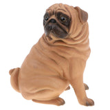 Pug Dog Model Figure Kids Educational Toy Gift Collection Ornament - Yellow Color - Aladdin Shoppers