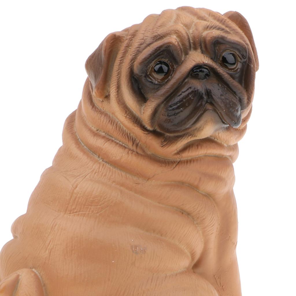 Pug Dog Model Figure Kids Educational Toy Gift Collection Ornament - Yellow Color - Aladdin Shoppers