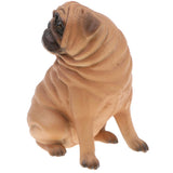 Pug Dog Model Figure Kids Educational Toy Gift Collection Ornament - Yellow Color - Aladdin Shoppers