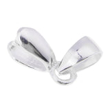 Pure Silver Plain Bail Pendant Clasp Pinch Charm Connector Findings DIY Jewelry Making - Aladdin Shoppers