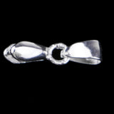 Pure Silver Plain Bail Pendant Clasp Pinch Charm Connector Findings DIY Jewelry Making - Aladdin Shoppers