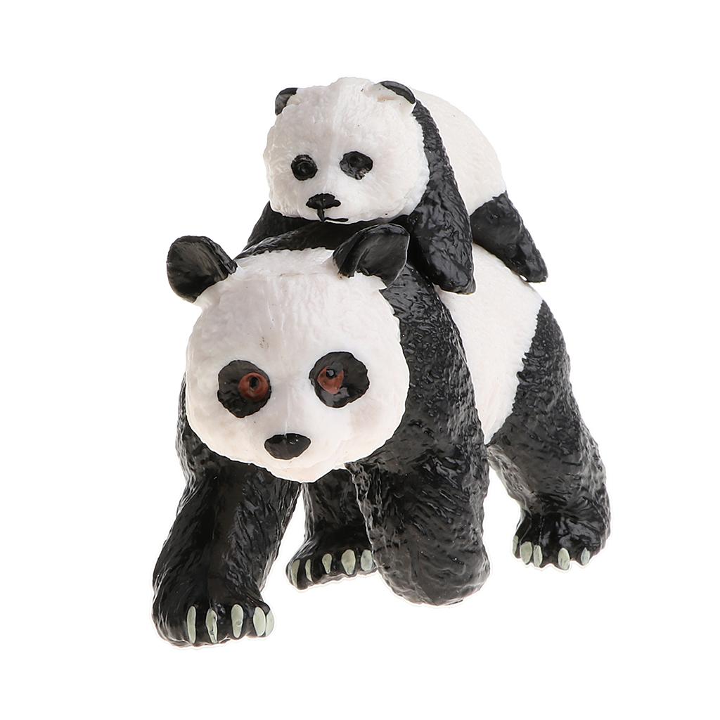 Realistic Animal Model Kids Educational Toy Home Decor - Panda With Cub - Aladdin Shoppers