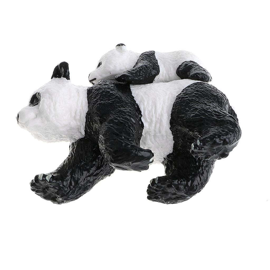 Realistic Animal Model Kids Educational Toy Home Decor - Panda With Cub - Aladdin Shoppers