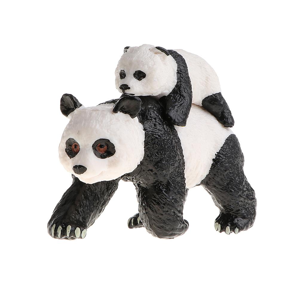 Realistic Animal Model Kids Educational Toy Home Decor - Panda With Cub - Aladdin Shoppers