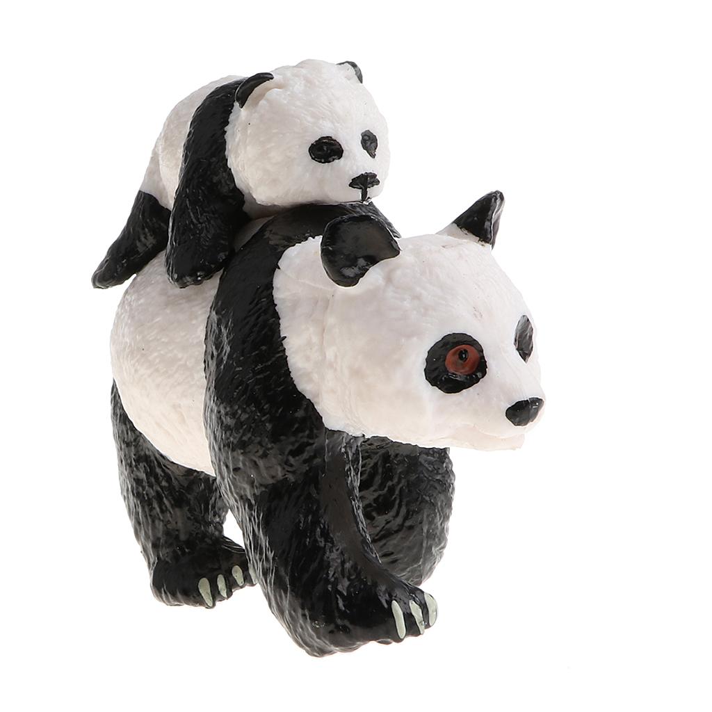 Realistic Animal Model Kids Educational Toy Home Decor - Panda With Cub - Aladdin Shoppers