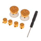 Replacement Gold Action Bullet Buttons & Thumbsticks Analog Stick Mod Kit with Repair Tools For Sony Playstation 4 PS4 - Aladdin Shoppers