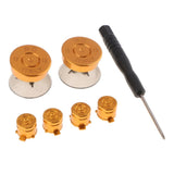 Replacement Gold Action Bullet Buttons & Thumbsticks Analog Stick Mod Kit with Repair Tools For Sony Playstation 4 PS4 - Aladdin Shoppers