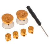 Replacement Gold Action Bullet Buttons & Thumbsticks Analog Stick Mod Kit with Repair Tools For Sony Playstation 4 PS4 - Aladdin Shoppers