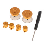 Replacement Gold Action Bullet Buttons & Thumbsticks Analog Stick Mod Kit with Repair Tools For Sony Playstation 4 PS4 - Aladdin Shoppers