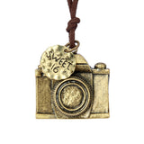 Retro Mens Womens Charm Camera Pendant Long Velvet Cord Necklace Jewelry - Aladdin Shoppers