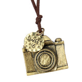 Retro Mens Womens Charm Camera Pendant Long Velvet Cord Necklace Jewelry - Aladdin Shoppers