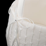 Romantic Crystal Bowknot Satin Lace Floral Wedding Ceremony Banquet Party Flower Girl Basket Bridesmaid Petals Basket - Aladdin Shoppers