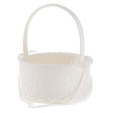 Romantic Crystal Bowknot Satin Lace Floral Wedding Ceremony Banquet Party Flower Girl Basket Bridesmaid Petals Basket - Aladdin Shoppers