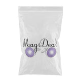 Savannah Men's Business Round Purple Transparent Oil French Shirt Cufflink - Aladdin Shoppers
