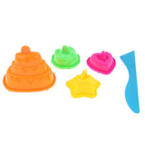 Set Of 5 Plastic Building Sand Molds Beach Sand Cake Mold Sand Box Kids Toy - Aladdin Shoppers