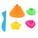 Set Of 5 Plastic Building Sand Molds Beach Sand Cake Mold Sand Box Kids Toy - Aladdin Shoppers
