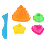 Set Of 5 Plastic Building Sand Molds Beach Sand Cake Mold Sand Box Kids Toy - Aladdin Shoppers