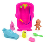 Set of Toddler Baby Adult Role Pretend Play Game Doll Bath in Bathtub Developmental Preschool Water Toy w/ Doll Gift Red - Aladdin Shoppers