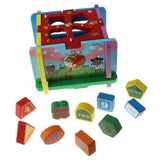 Shape Sorter Toy with 10 Holes Wooden Toys Geometric Puzzle Pieces Matching and Sorting for Toddlers - Learning and Educational Toys for - Aladdin Shoppers