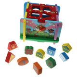 Shape Sorter Toy with 10 Holes Wooden Toys Geometric Puzzle Pieces Matching and Sorting for Toddlers - Learning and Educational Toys for - Aladdin Shoppers