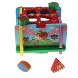 Shape Sorter Toy with 10 Holes Wooden Toys Geometric Puzzle Pieces Matching and Sorting for Toddlers - Learning and Educational Toys for - Aladdin Shoppers