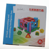 Shape Sorter Toy with 10 Holes Wooden Toys Geometric Puzzle Pieces Matching and Sorting for Toddlers - Learning and Educational Toys for - Aladdin Shoppers