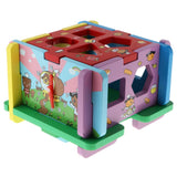 Shape Sorter Toy with 10 Holes Wooden Toys Geometric Puzzle Pieces Matching and Sorting for Toddlers - Learning and Educational Toys for - Aladdin Shoppers