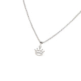 Silver Elegant Princess Crown Necklace Women Tiara Charming Pendant Necklaces - Aladdin Shoppers