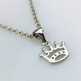 Silver Elegant Princess Crown Necklace Women Tiara Charming Pendant Necklaces - Aladdin Shoppers