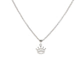 Silver Elegant Princess Crown Necklace Women Tiara Charming Pendant Necklaces - Aladdin Shoppers
