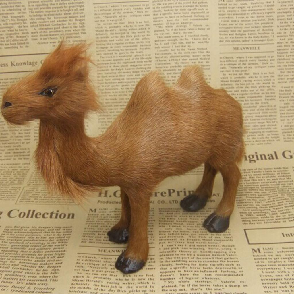 Small Cute Bactrian Camel Simulation Model Wild Animals Action Figure Toy for Kids, Home Decor - Aladdin Shoppers