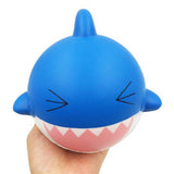 Small Shark Squishy,Kawaii Mini Soft Squeeze Toy,Hand Toy for Kids Gift,Stress Relief,Decoration,Safe Elastic Environmentally Material PU (Blue) - Aladdin Shoppers