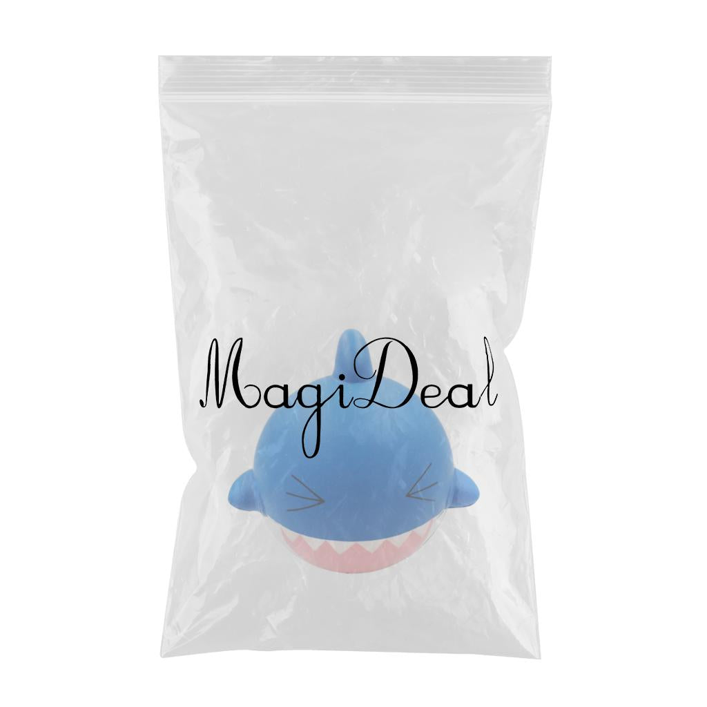 Small Shark Squishy,Kawaii Mini Soft Squeeze Toy,Hand Toy for Kids Gift,Stress Relief,Decoration,Safe Elastic Environmentally Material PU (Blue) - Aladdin Shoppers