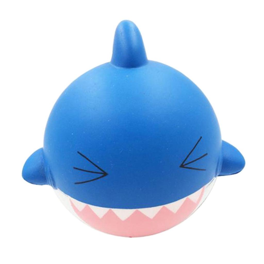 Small Shark Squishy,Kawaii Mini Soft Squeeze Toy,Hand Toy for Kids Gift,Stress Relief,Decoration,Safe Elastic Environmentally Material PU (Blue) - Aladdin Shoppers