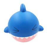 Small Shark Squishy,Kawaii Mini Soft Squeeze Toy,Hand Toy for Kids Gift,Stress Relief,Decoration,Safe Elastic Environmentally Material PU (Blue) - Aladdin Shoppers